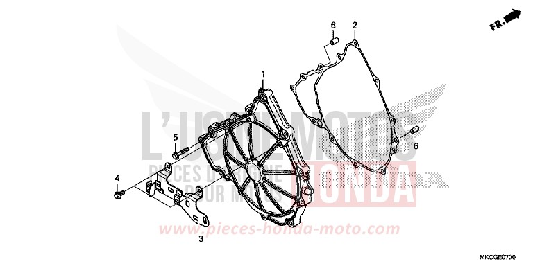 CLUTCH COVER for Gold Wing CANDY ARDENT RED (R367) from 2020